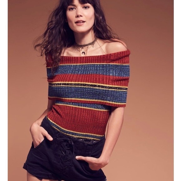 Free People Carly Cowl Stripe Sweater - Picture 4 of 6